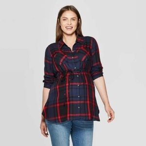 Isabel Maternity by Ingrid & Isabel Long Sleeve Button-Down Maternity Shirt XXL